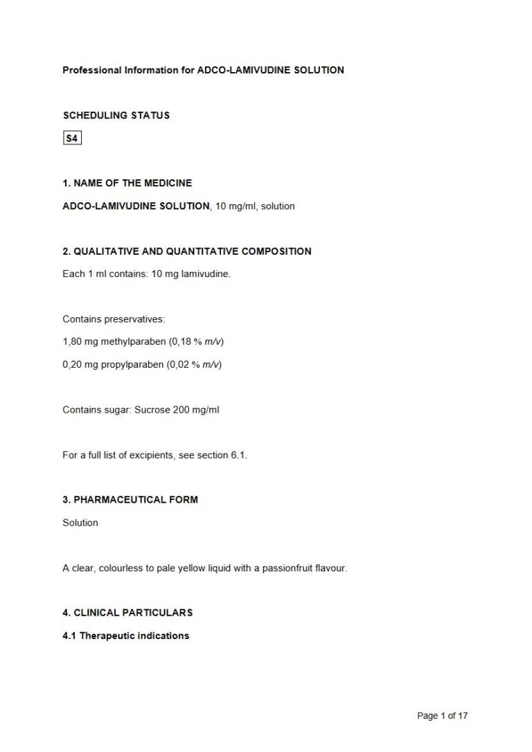 Adco-Lamivudine Solution package insert preview