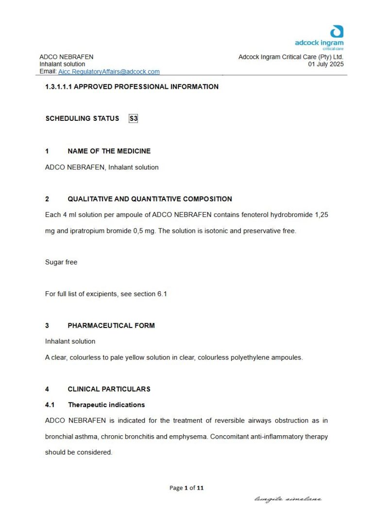 Adco Nebrafen 4 ml Inhalant solution package insert preview