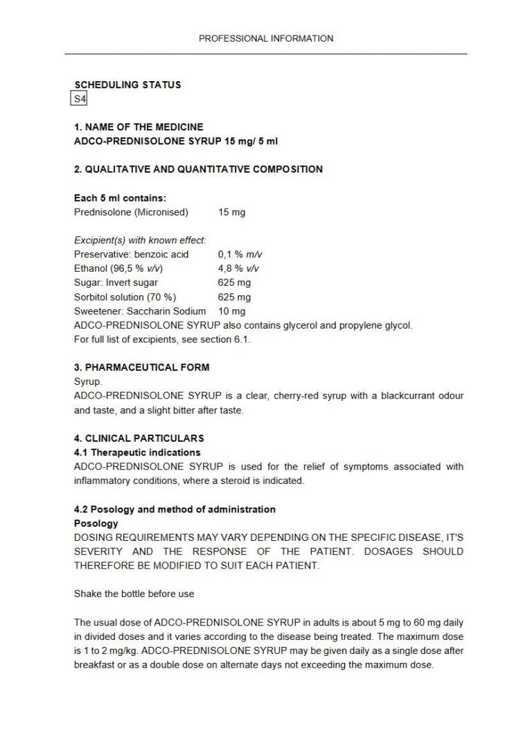 Adco-Prednisolone Syrup package insert preview