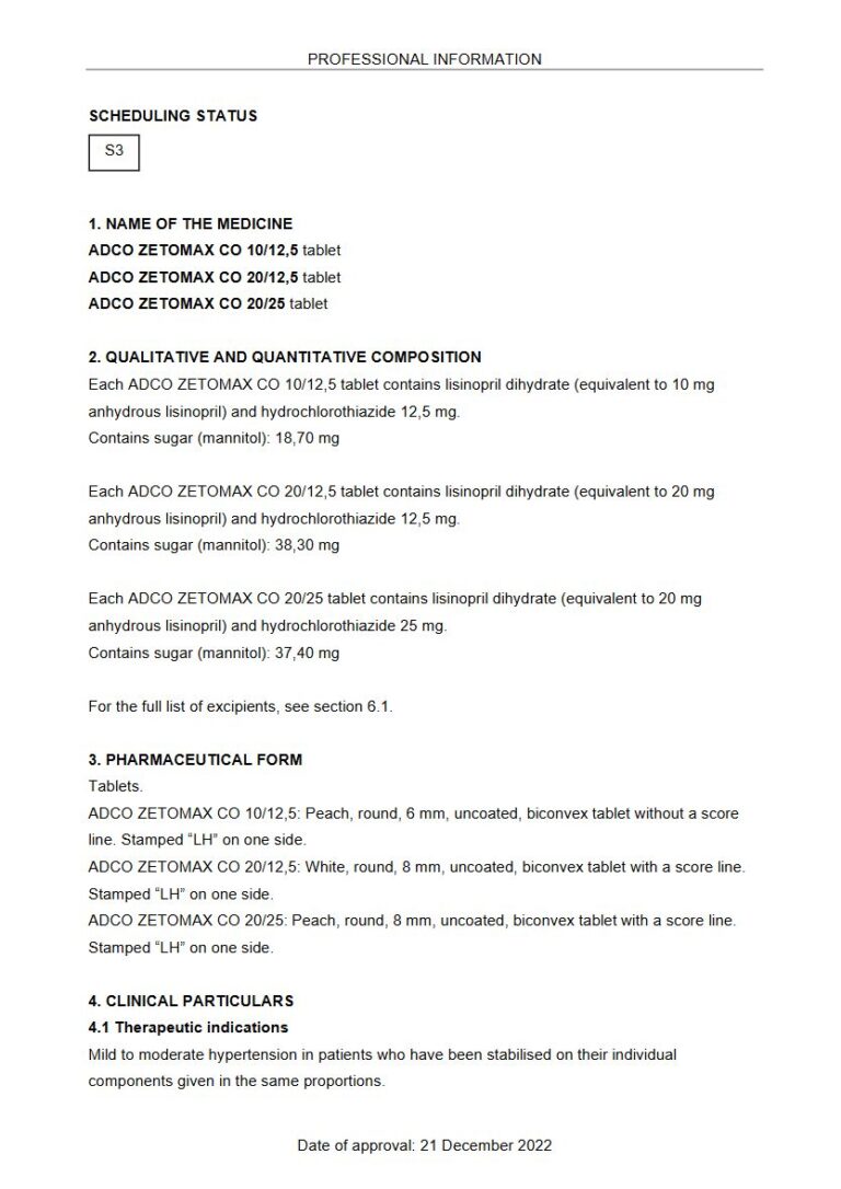 Adco Zetomax Co Tablets package insert preview
