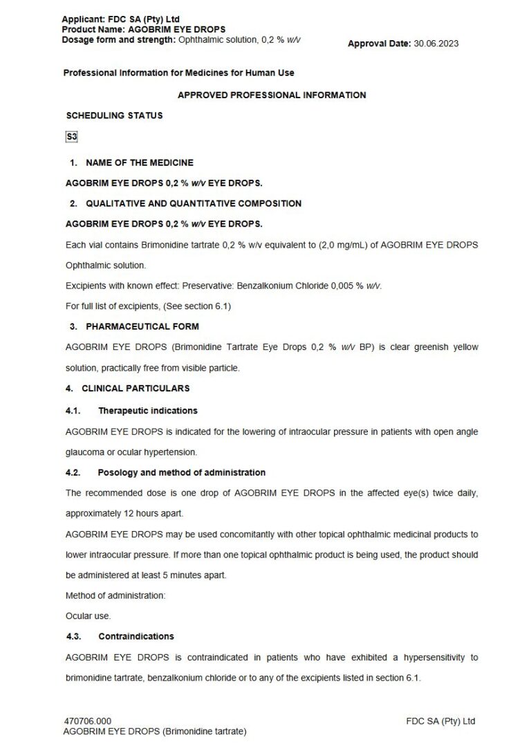 Agobrim 0,2 % Eye Drops package insert preview