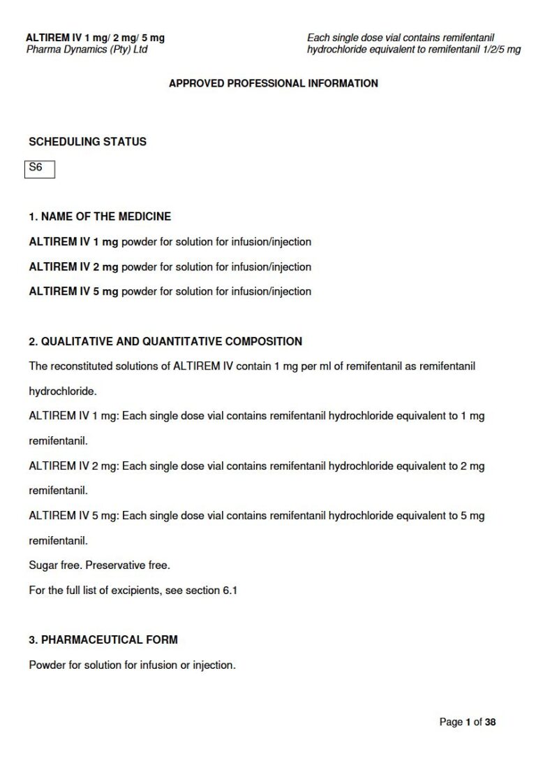 Altirem Injection package insert preview