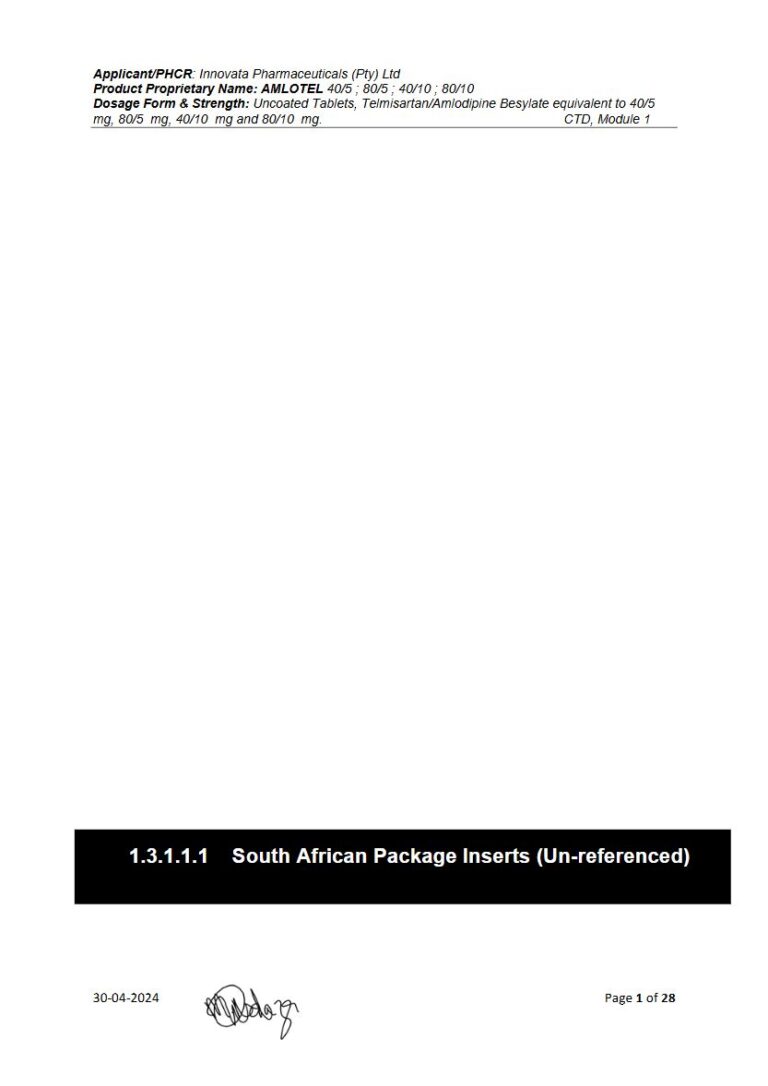 Amlotel Tablets package insert preview