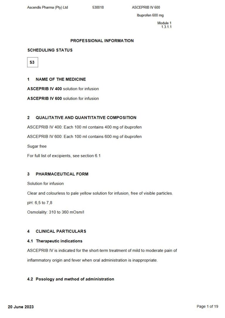 Asceprib Injection package insert preview