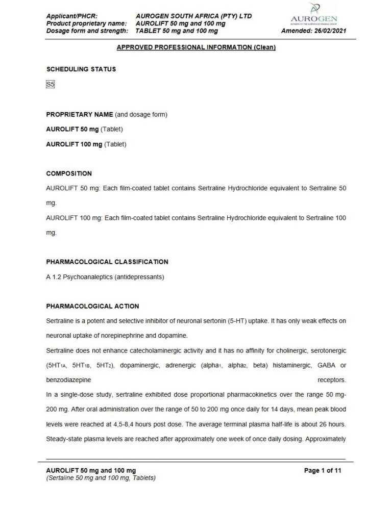 Aurolift TabletS package insert preview