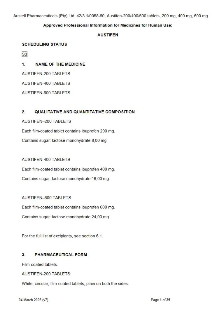 Austifen 200 mg FC tablets. package insert preview