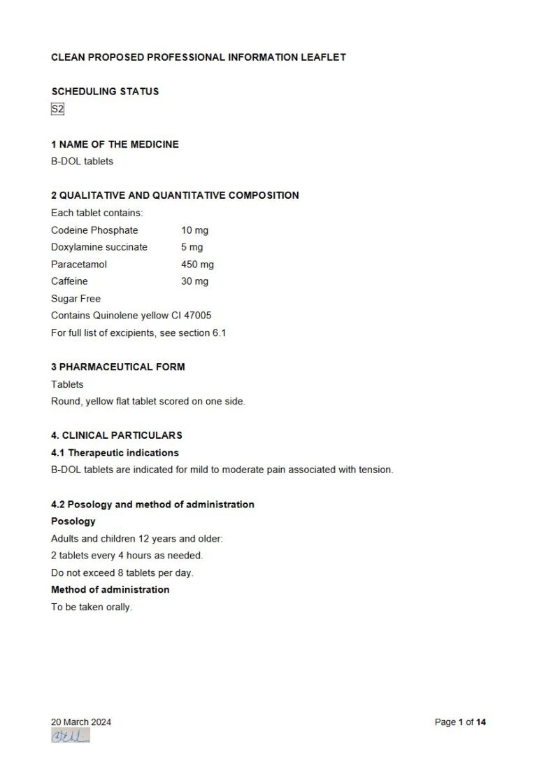 B-Dol 10 mg Tablets package insert preview