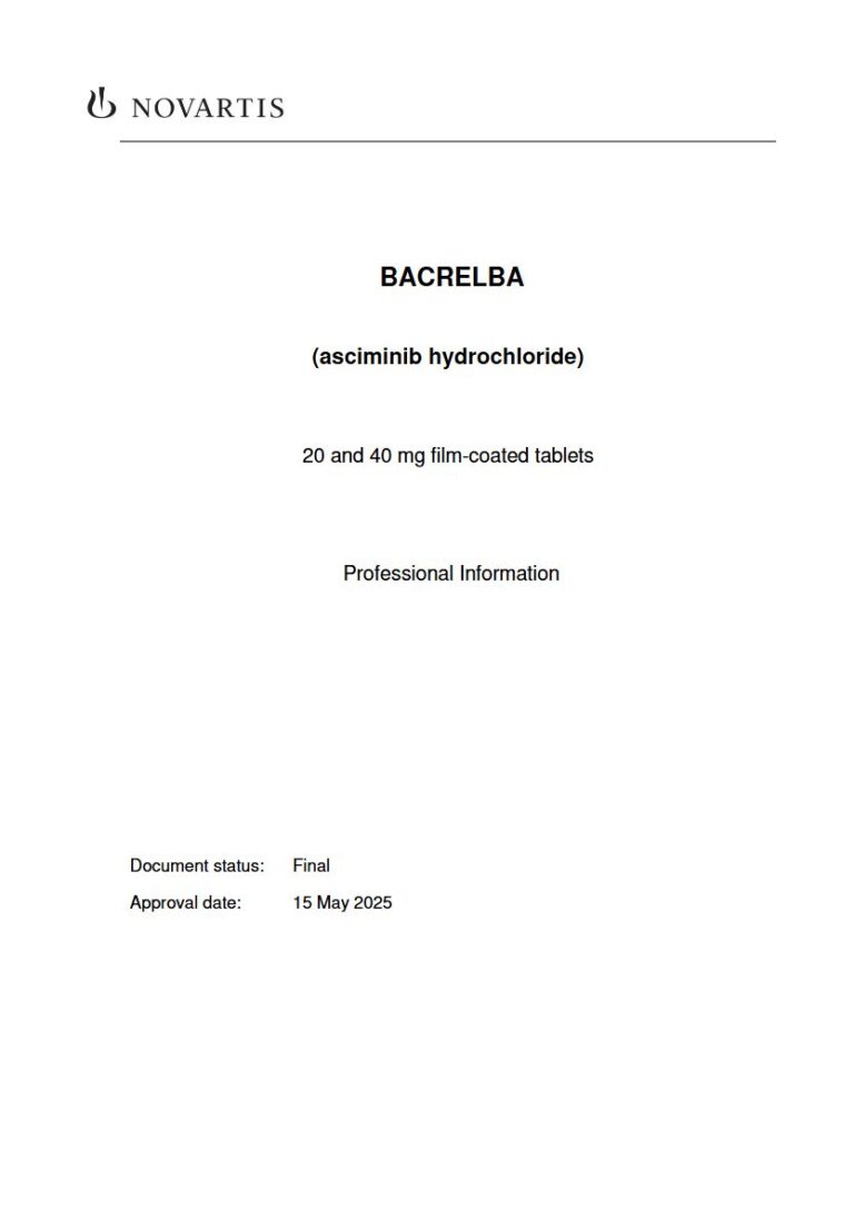 Bacrelba 20 mg & 40 mg Tablets package insert preview