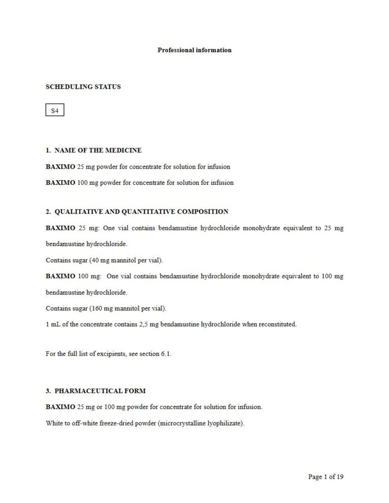 Baximo 25 mg/100 mg Powder package insert preview