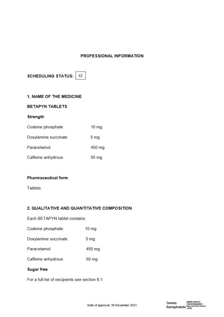 Betapyn 10 mg Tablets package insert preview