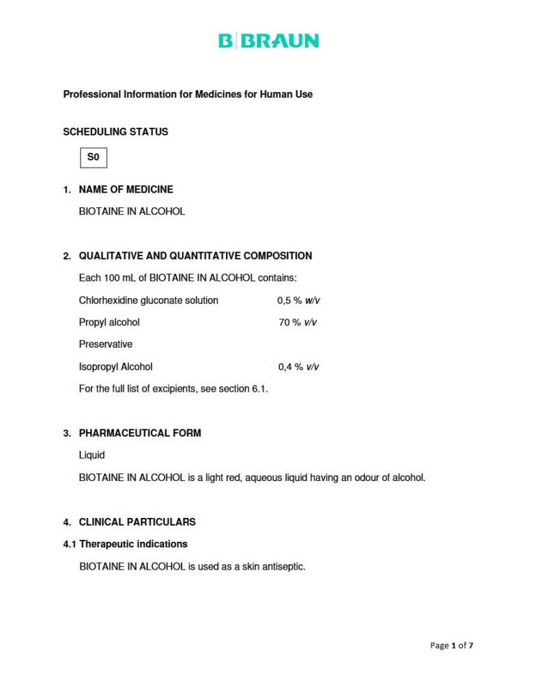 Biotaine In Alcohol Liquid package insert preview