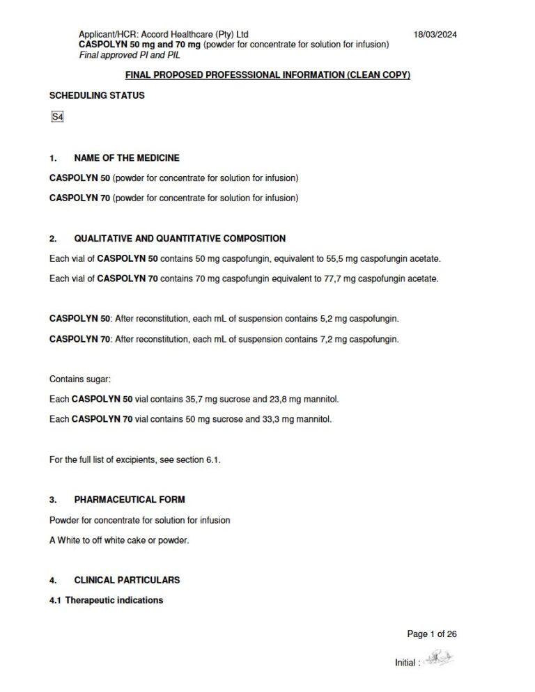 Caspolyn 50 mg/70 mg Solution package insert preview