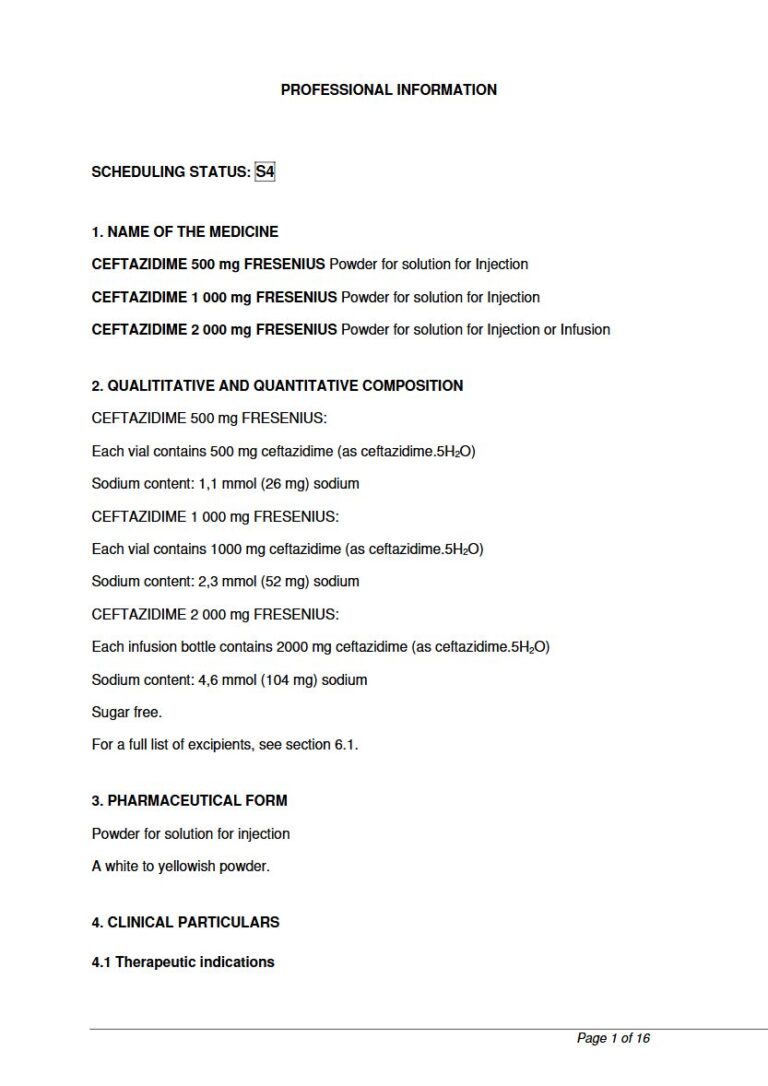 Ceftazidime 500 Mg/000 Mg Solution package insert preview