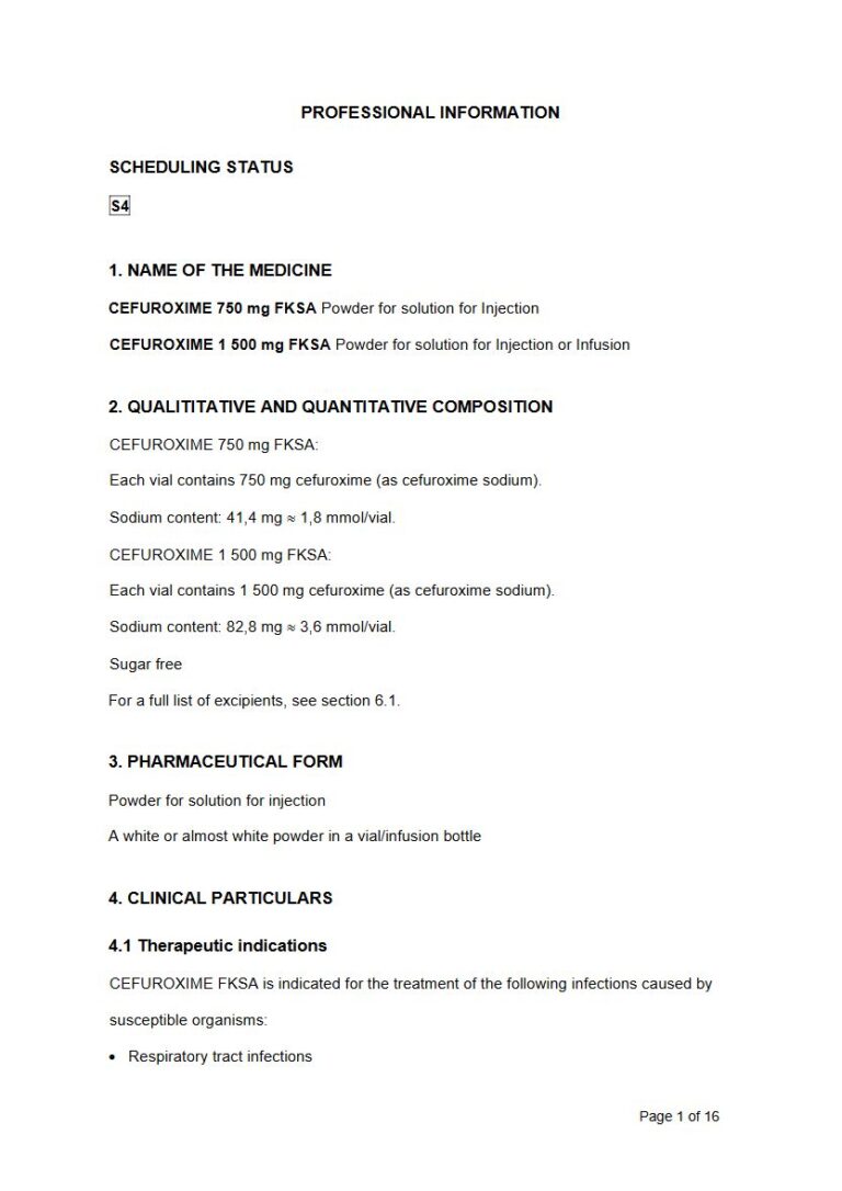 Cefuroxime 750 Mg/500 Mg Solution package insert preview
