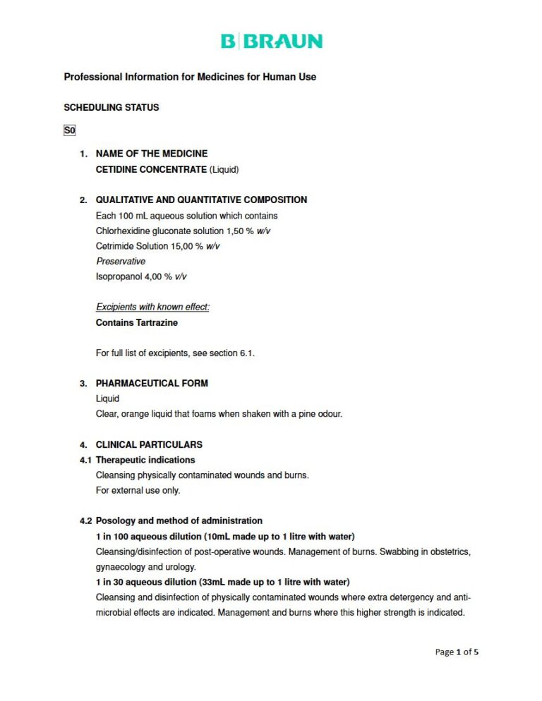 Cetidine Concentrate 100 mL Liquid package insert preview