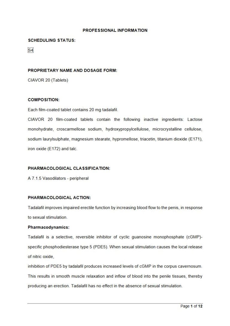 Ciavor 20 20 mg FC tablets. package insert preview