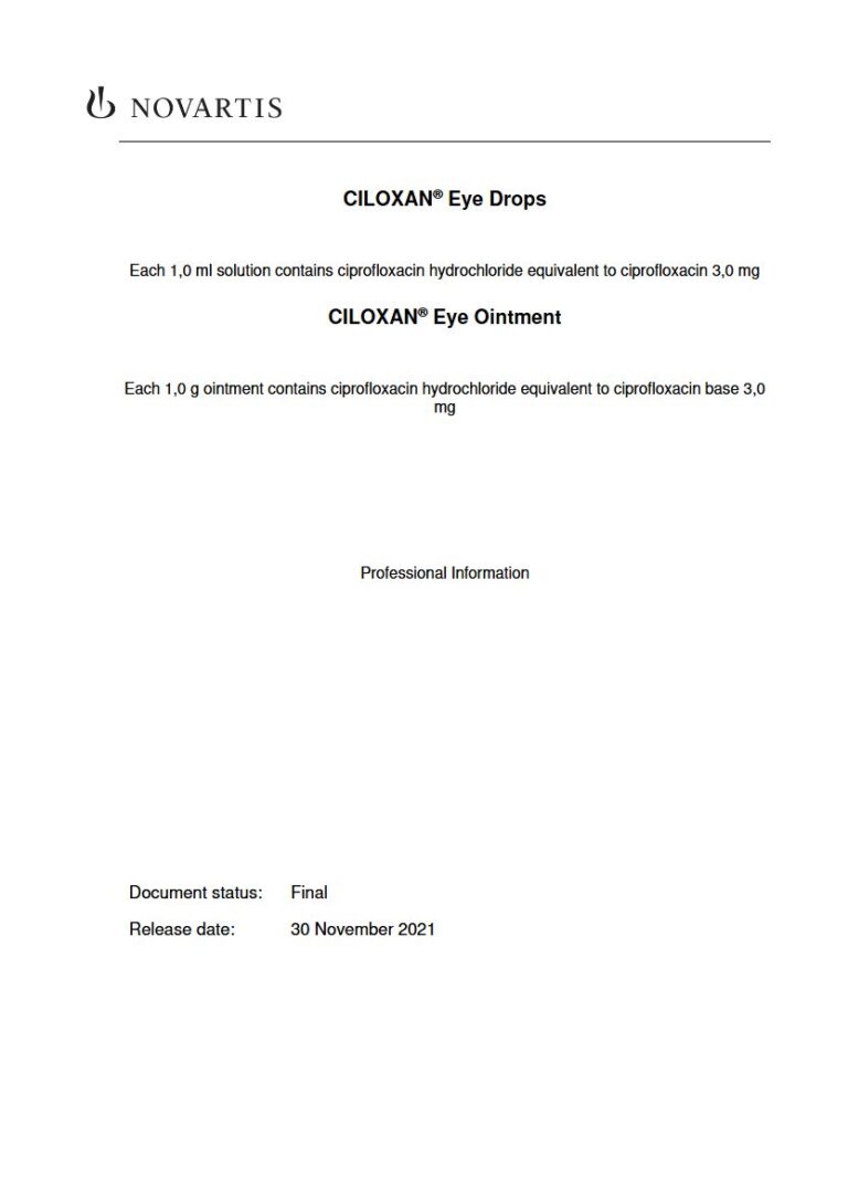 Ciloxan 3 mg Solution package insert preview