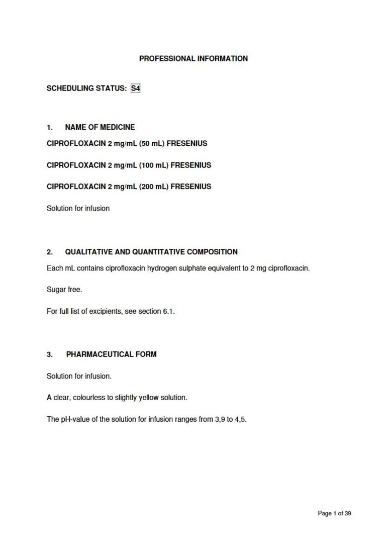 Ciprofloxacin 2 Mg/50 Ml Solution package insert preview
