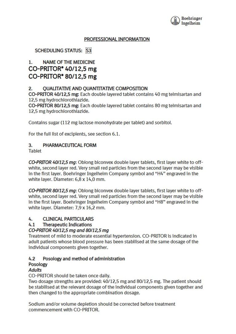 Co-Pritor 12,5 mg Tablets package insert preview
