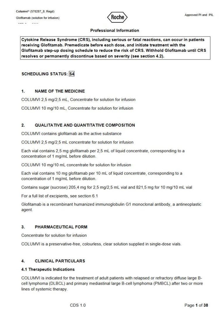 Columvi 2,5 Mg/2,5 Ml/10 Mg/10 Ml Solution package insert preview