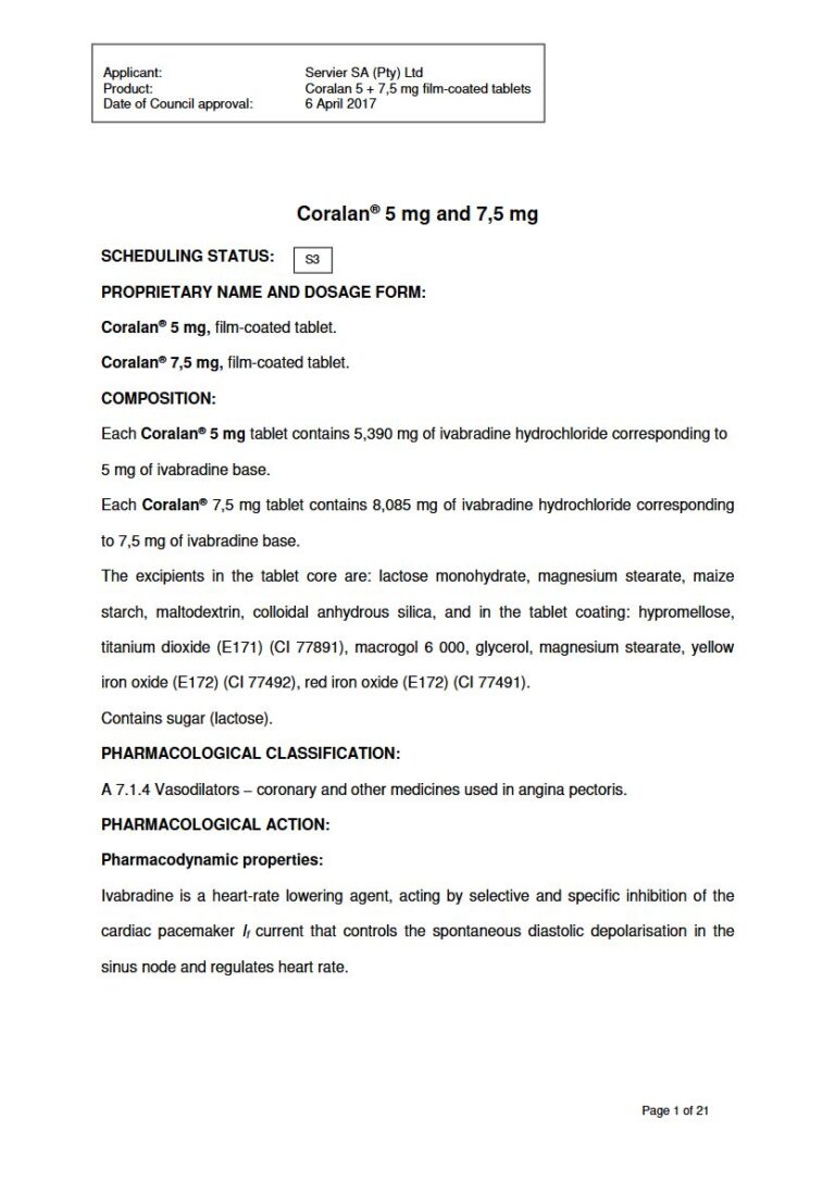 Corolan 5mg. 7.5mg Tablet package insert preview