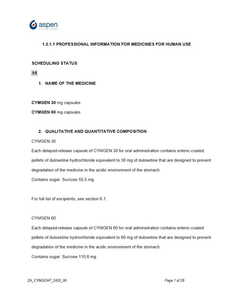 Cymgen 30 mg, 60 mg Capsules package insert preview