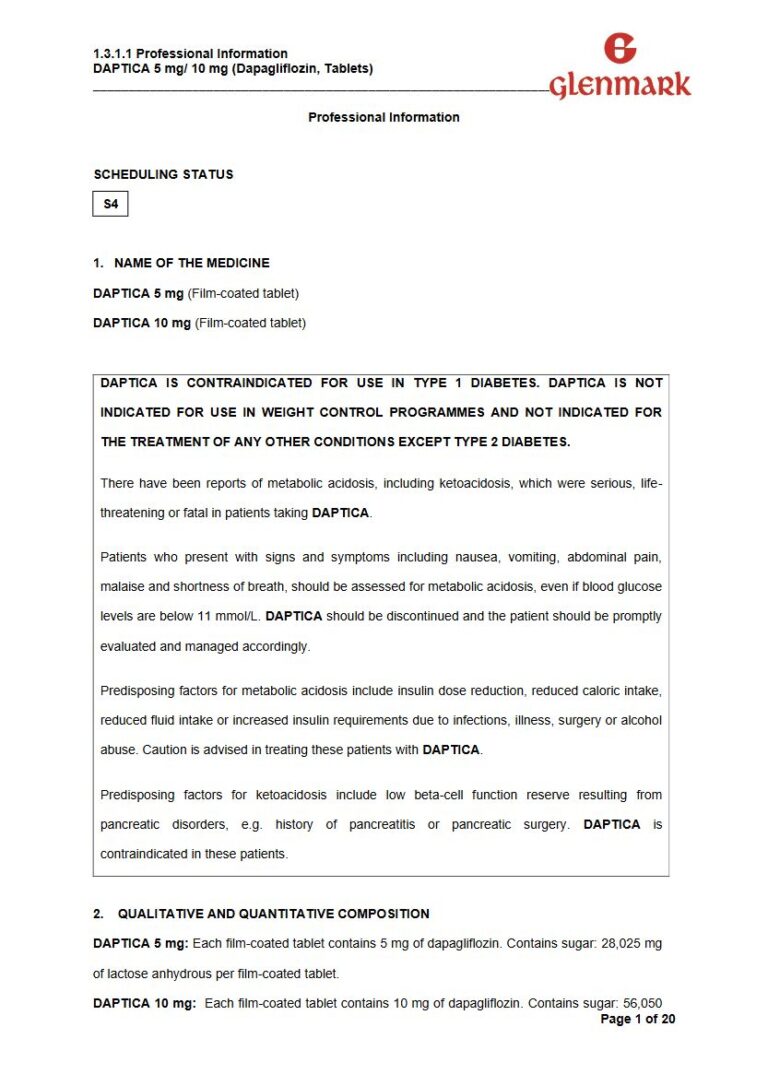 Daptica 5 Mg/10 Mg Tablets package insert preview