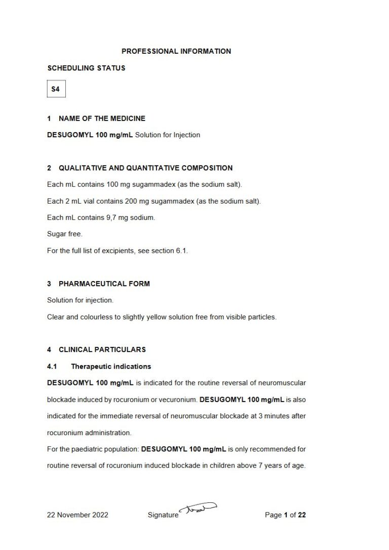 Desugomyl 100 Mg Solution package insert preview