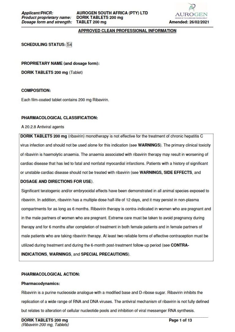 Dorik Tablets 200 mg TABLET package insert preview