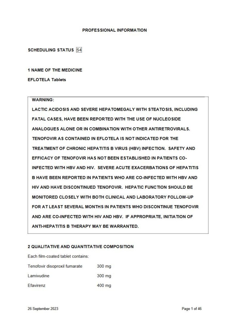 Eflotela 300 mg/400 mg Tablets package insert preview