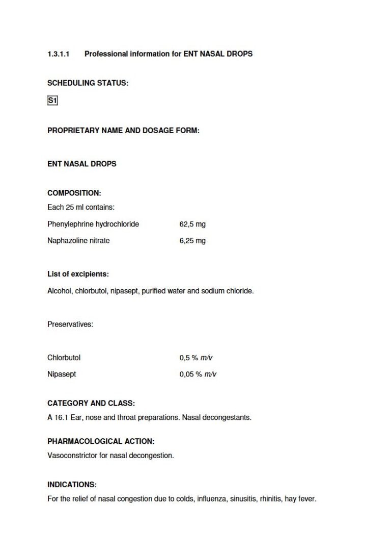 Ent Nasal 25 ml Drops package insert preview