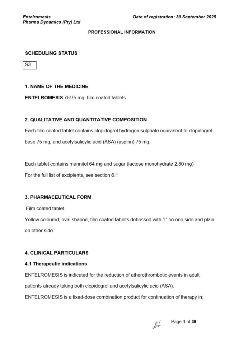 Entelromesis 75 mg Film-Coated Tablets package insert preview