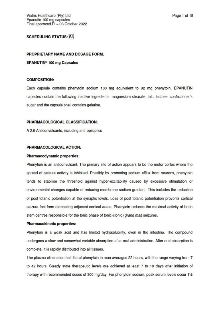 Epanutin 100 mg Capsules package insert preview