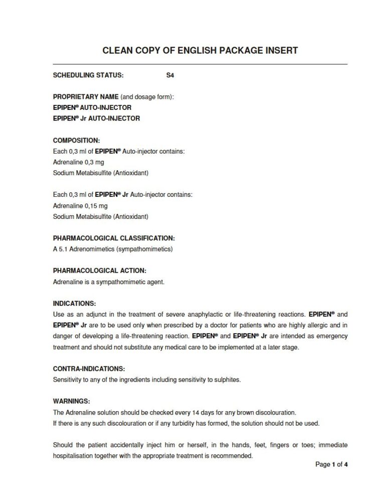 Epipen 0.3 mg/0.3 ml/0.15 mg Injection package insert preview