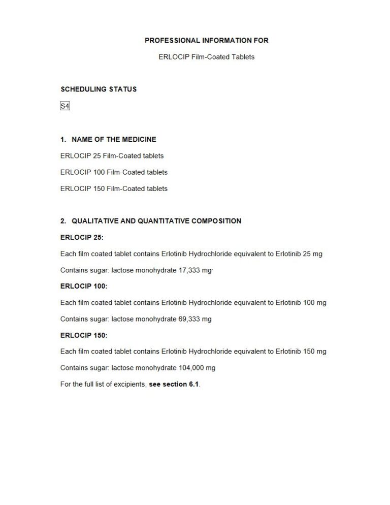 Erlocip 25mg, 100mg, 150mg FC tablet package insert preview