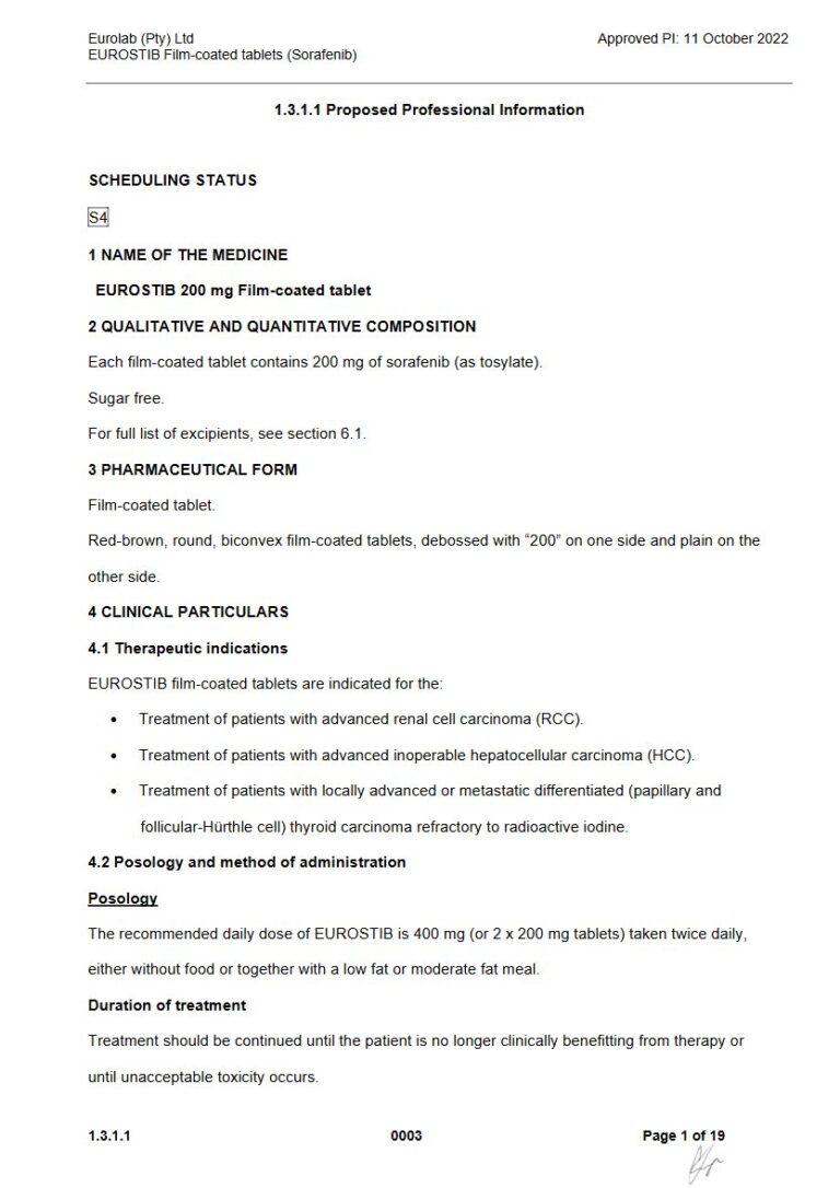 Eurostib 200 mg Tablet package insert preview
