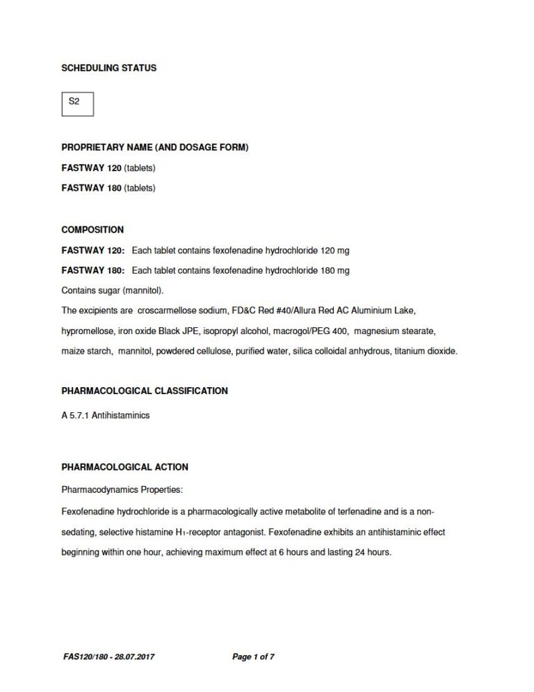 Fastway 120 mg/180 mg Tablets package insert preview