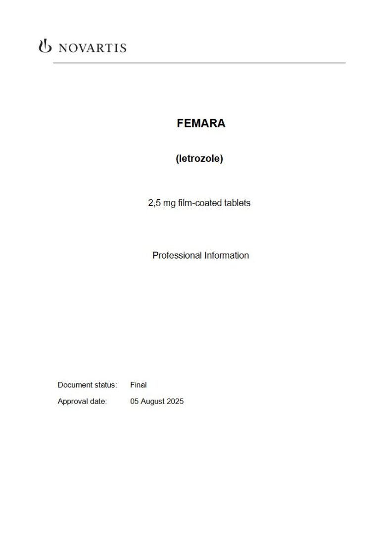 Femara 2, 5 mg FC tablets package insert preview