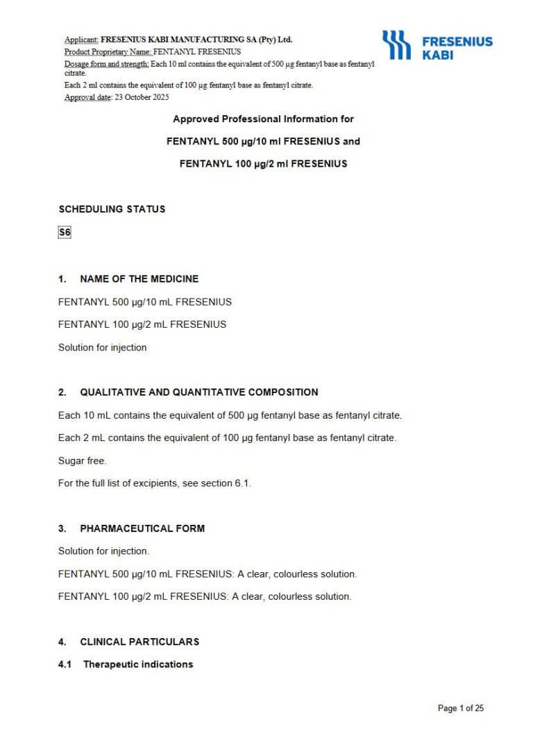 Fentanyl 10 Ml/2 Ml Solution package insert preview