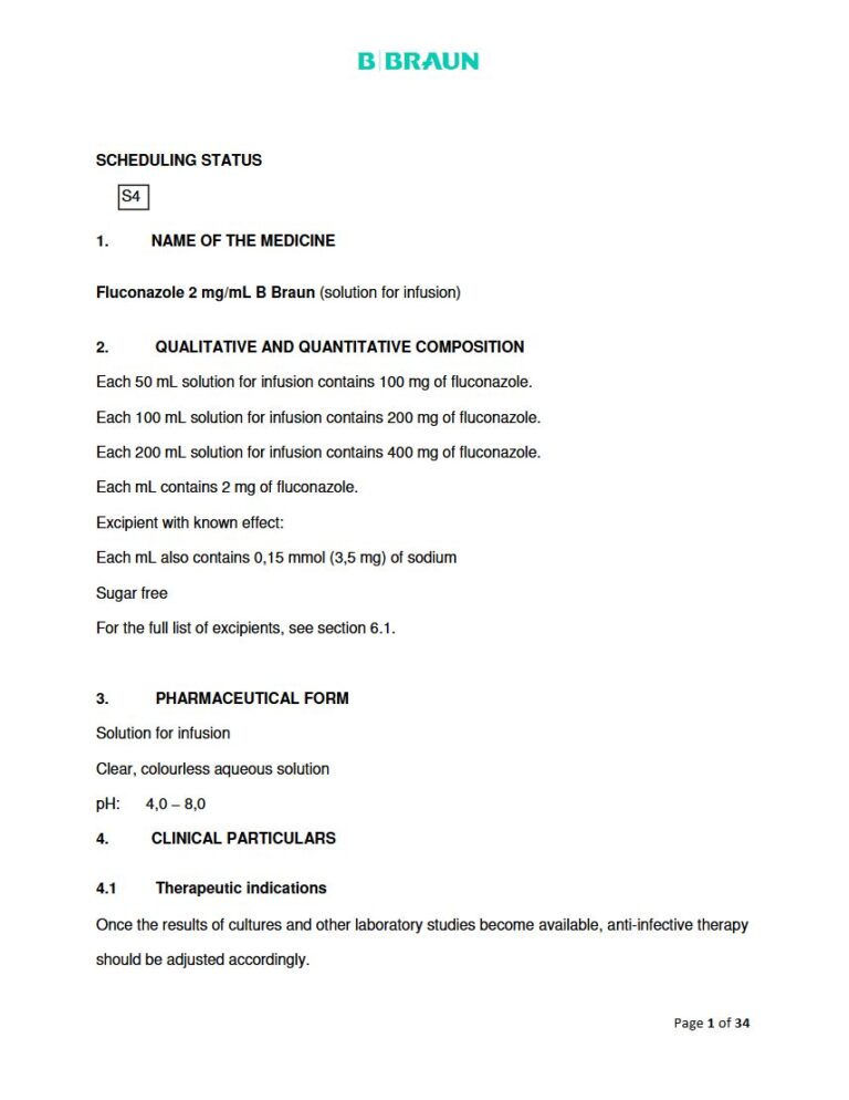 Fluconazole 2 Mg Solution package insert preview
