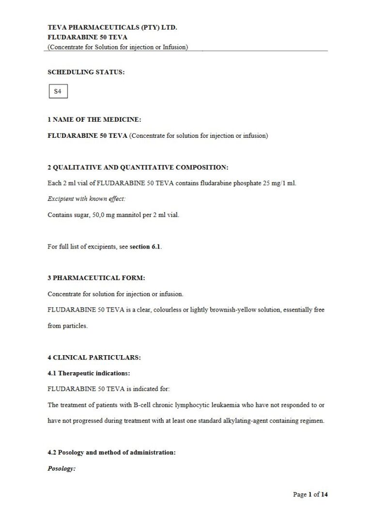 Fludarabine 2 ml Solution package insert preview