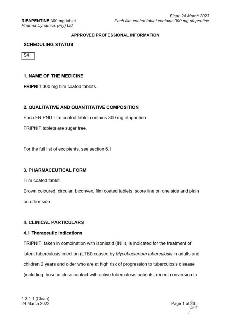Fripnit 300 mg Tablet package insert preview