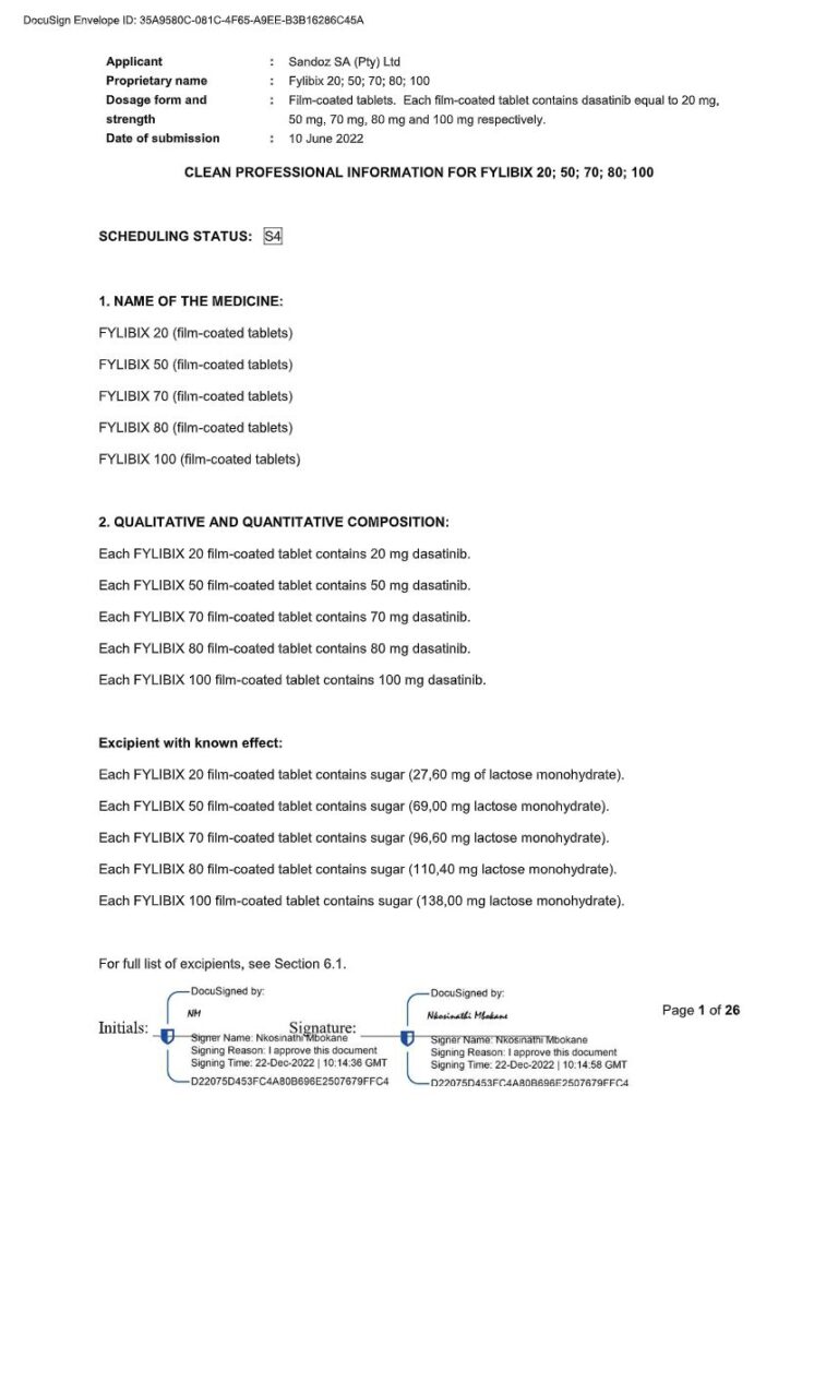 Fylibix 20 mg/50 mg/70 mg/80 mg/100 mg Tablets package insert preview