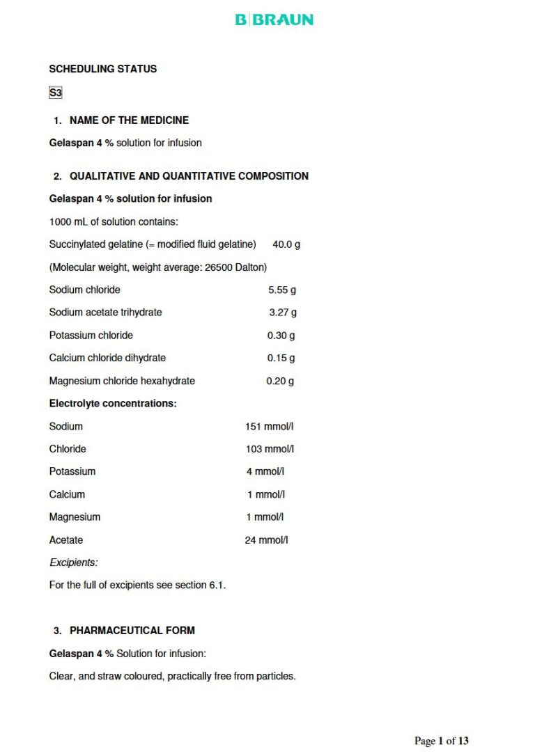 Gelaspan 1000 mL Solution for infusion package insert preview