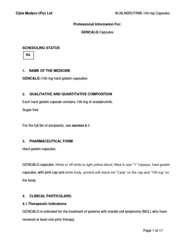 Gencalq 100 mg Capsule package insert preview