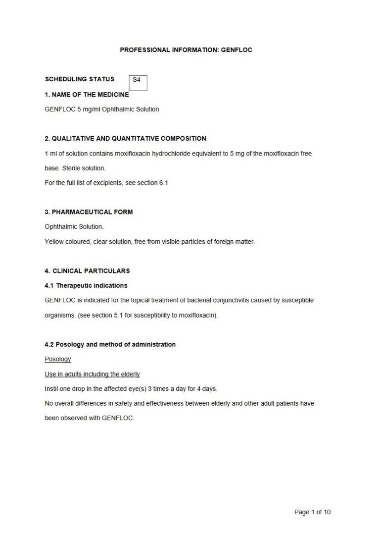 Genfloc 5 mg/ml Ophthalmic Solution package insert preview