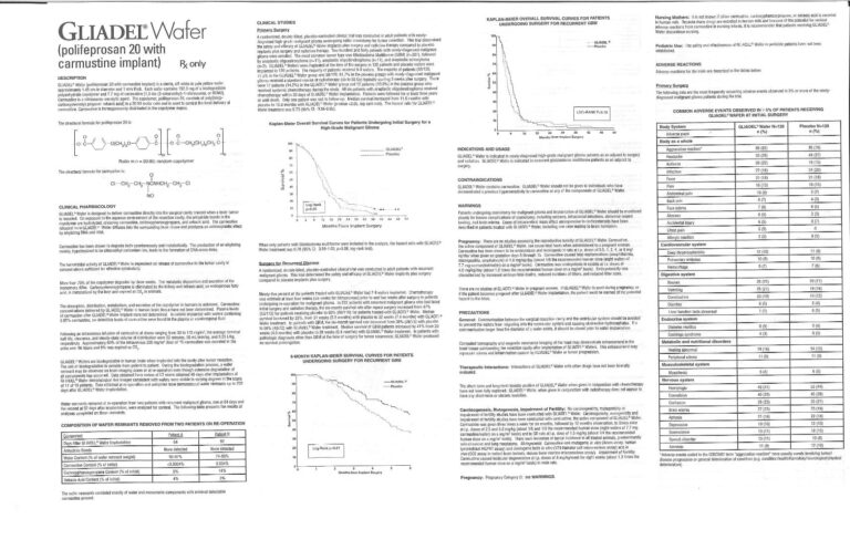 Gliadel 7.7mg Wafer package insert preview