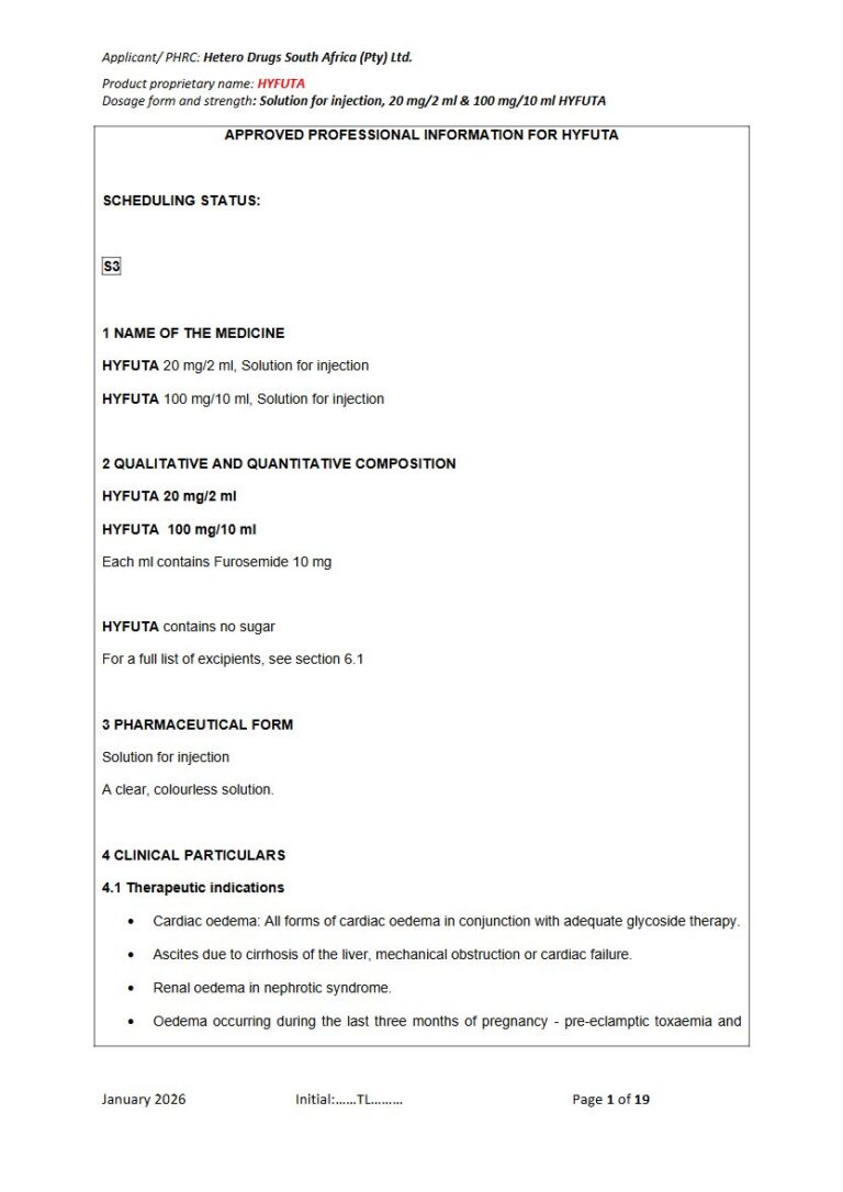 Hyfuta 20 mg/2 ml & 100 mg/10 ml Solution for injection package insert preview