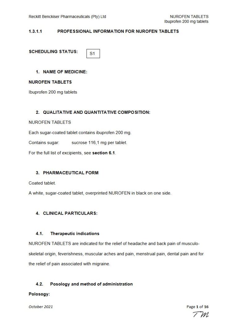 Ibuprofen 200 Mg Tablets package insert preview