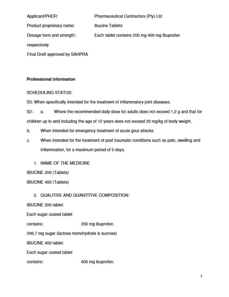 Inflamax Paediatric Suspension 5 ml SUSPENSION package insert preview